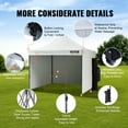 thumbnail image 5 of VEVOR 10x10 FT Pop up Canopy with Removable Sidewalls, Instant Canopies Portable Gazebo & Wheeled Bag, UV Resistant Waterproof, Enclosed Canopy Tent for Outdoor Events,Patio,Backyard, Party,Camping, 5 of 9