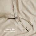thumbnail image 4 of Bare Home Organic Cotton Duvet Cover Set - 400 Thread Count - Sateen Weave - Full/Queen, French Beige, 3-Pieces, 4 of 4