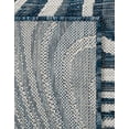 thumbnail image 7 of Unique Loom Outdoor Modern Collection Area Rug - Pool (2' x 6' 1" Runner Blue/Ivory), 7 of 7