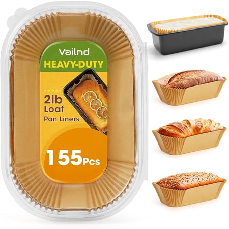 Loaf Pan Liners, 155Pcs Disposable Bread Pan Liners, Non-Stick Loaf Pan Parchment Liners for Easy Cleanup, 9x5 Inch Parchment Paper for Sourdough Baking, Toasts, Cakes, Banana Breads
