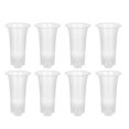 thumbnail image 1 of 5 Inch 8pcs Clear Flower Pot Planter Plastic Orchid Pot With Holes Tall Plant Pots For Home Flower, 1 of 5