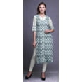 thumbnail image 2 of Bimba Kurti Droit Décontracté Imprimé Manches 3/4 Robe Kurta Longue pour Femmes, 2 of 6