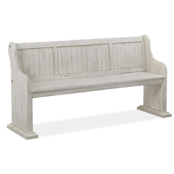 Magnussen D4436 Bronwyn Bench w/Back in White