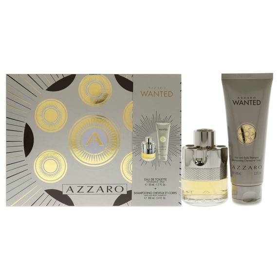 Azzaro Azzaro Wanted 2 Pc Gift Set - 1.7oz EDT Spray, 3.4oz Hair and Body Shampoo