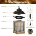 thumbnail image 6 of Sziqiqi Wax Melt Warmer with Timer - 2 in 1 Farmhouse Scented Decorative Candle Warmer Lantern with Lid for Home Decor, 8" Rustic Medium Electric Cute Fragrance Wax Cubes Tarts Burners, 6 of 7