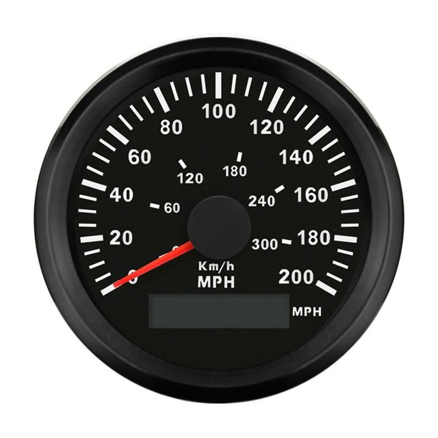 Waterproof Universal 85mm 140MPH 160MPH 200MPH GPS Speedometer Odometer For Car Truck Buggy Red Backlight With GPS Antenna ,Universal Compatibility