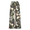 thumbnail image 7 of Amzcrzy Wide Leg pants Women 2026 Floral Print Cotton Linen Womens Trouser Pants Loose Fit Casual Summer Palazzo Pants Breathable High Waisted Lounge Pants Women with Pockets for Vacation Daily, 7 of 7