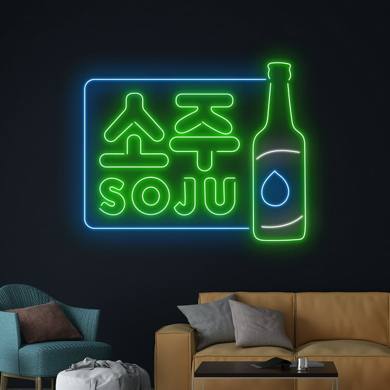 Handmadetneonsign Soju Neon Sign, Soju Neon Light, Soju Handmadetneonsign Soju Neon Sign, Soju Neon Light, Soju