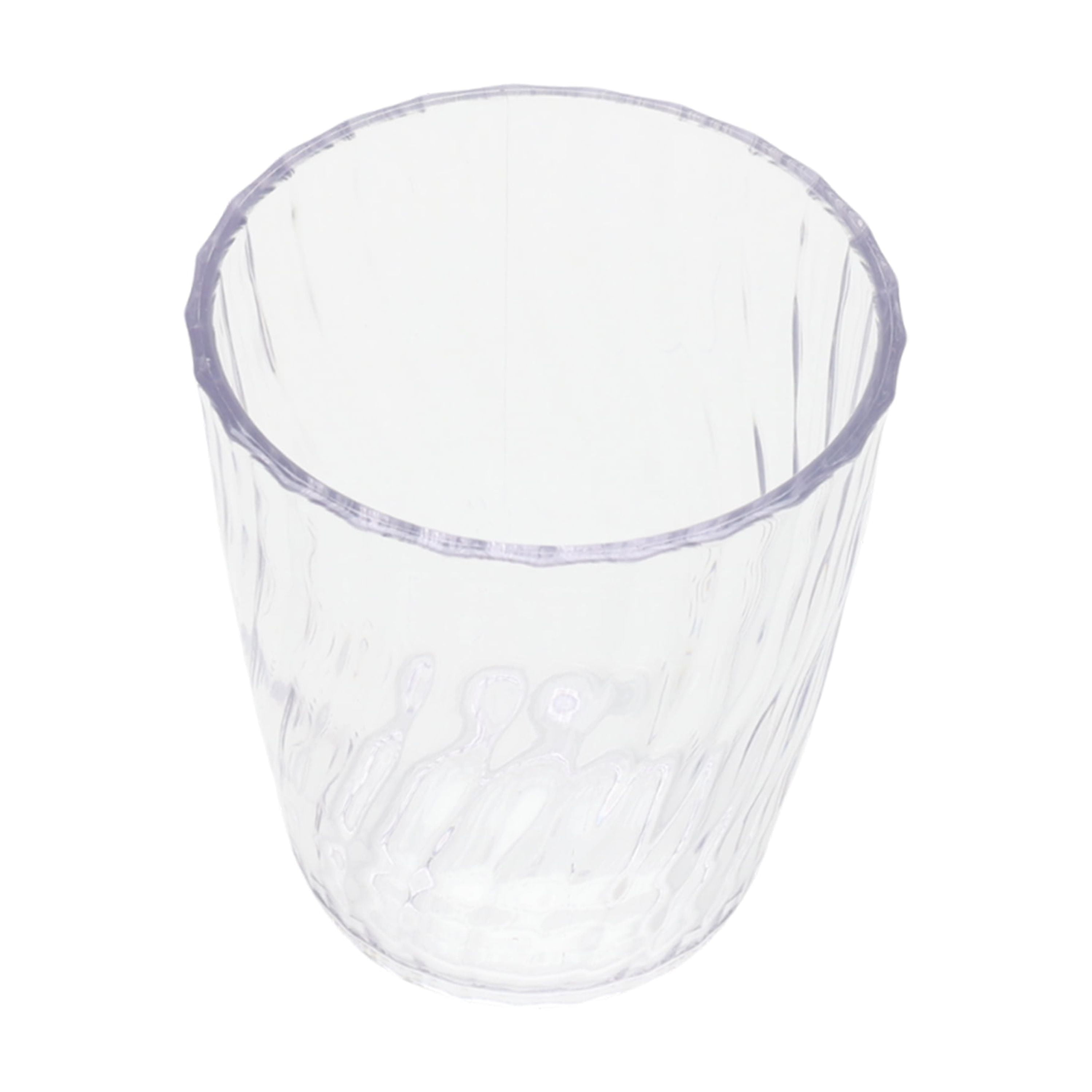 Mainstays 14-Ounce Acrylic Short Embossed Swirl Tumbler, Clear