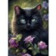 thumbnail image 1 of Pintura de diamante 5D DIY Taladro redondo completo Flor Gato Kit Decoración para el hogar Artesanía (2) FLhrweasw Nuevo, 1 of 9