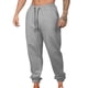 thumbnail image 2 of Pantalones largos para hombre, informales, a la moda, con bolsillos laterales, cintura elástica, color liso, de poliéster, 2 of 6
