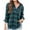 Green, variant on Aloohaidyvio Flannel for Women 2024 Fall Long Sleeve Plaid Button Down Shirts Shacket Blouse Top with Pockets