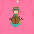 thumbnail image 4 of Inktastic Fishing Boy, Fisherman, Fishing Rod, Brown Hair Boys Baby T-Shirt, 4 of 5