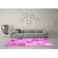 thumbnail image 3 of Ahgly Company Indoor Rectangle Patchwork Pink Transitional Area Rugs, 7' x 10', 3 of 4