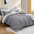 thumbnail image 2 of Funda de Edredón Oversized King Size Gris de Poliéster Bedsure, 2 of 9