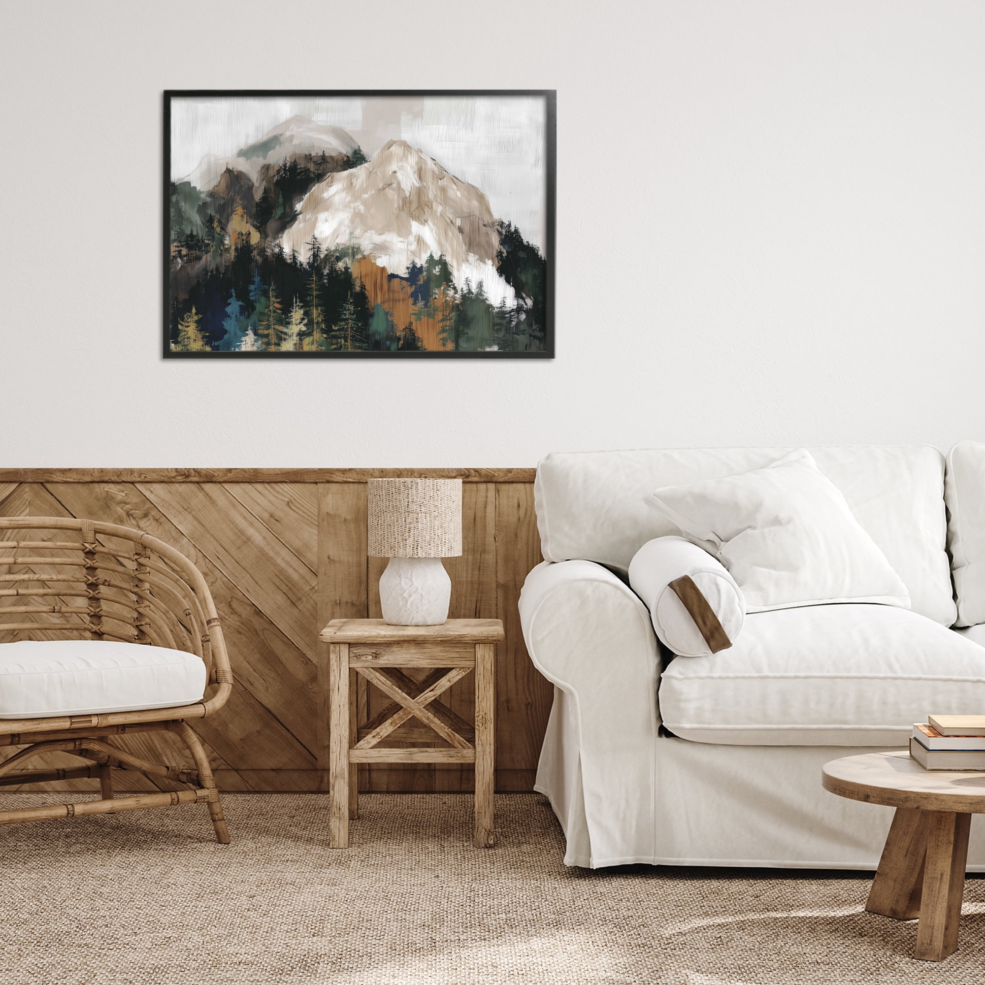 Stupell Industries Rugged Mountain Peaks Black Framed Giclee Art, design by Chromatic Storm Studio