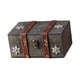thumbnail image 5 of Caja de almacenamiento de joyas, cofre del tesoro, caja de regalo, porta baratijas, organizador de joyas para Gris, 5 of 9
