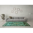 thumbnail image 3 of Ahgly Company Indoor Rectangle Animal Turquoise Blue Traditional Area Rugs, 2' x 3', 3 of 4