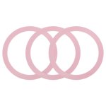 3Pcs Anneau d'adaptateur magnétique, Kit de conversion de chargeur sans fil magnétique, rose