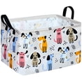 thumbnail image 1 of Cesta de Ropa DUYIY con Diseño de Perro 38x26x25 cm con Asas, 1 of 7