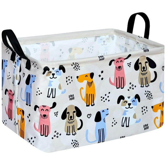 Cesta de Ropa DUYIY con Diseño de Perro 38x26x25 cm con Asas