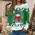 thumbnail image 2 of Gibobby Merry Christmas Sweatshirt Women Merry Graphic Letter Printed Crewneck Pullover Xmas Tops(L,Green), 2 of 6