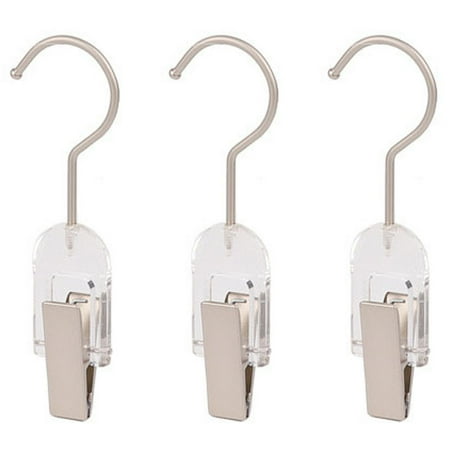 

Large Hook Clip Set 3PCS Curtain Clips with Hooks Portable Metal Drying Clip Hanger for Bras Socks Towels Underwear New