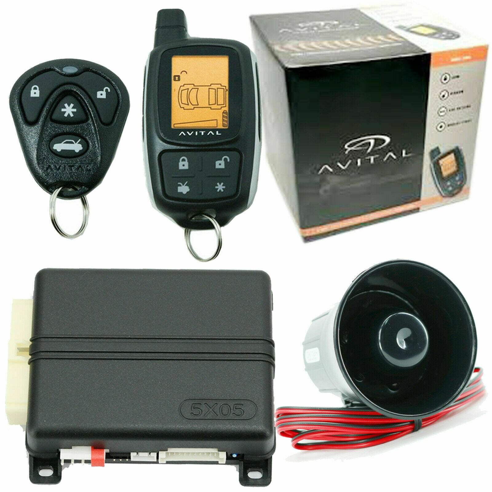 Amazon.com: Avital 3305L 2-Way LCD Security System with 4