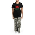 thumbnail image 4 of CafePress - Celticproud_Cymru_T10x10 Women's Dark Pajamas - Women's Short Sleeve Print T-Shirt and Pants Dark Cotton Pajama Set, 4 of 7