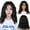 33#, variant on Fluffy Black Curly Hair Wig for Women - Long Wavy Corn Perm Full Head Coverage