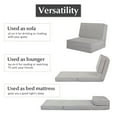 thumbnail image 6 of Topcobe Convertible Lounger Folding Sofa Sleeper Bed, Double Sofa Bed for Living Room, Simple Stylish Design, Gray, 6 of 7