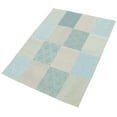 thumbnail image 4 of ECARPETGALLERY 5'8" x 7'8" Contemporary Collage Handmade Area Rug for Living Room, Dining Room and Bedroom in Blue, 4 of 9