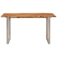 thumbnail image 2 of vidaXL Dining Table 140x70x76 cm Solid Acacia Wood, 2 of 5
