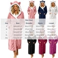 thumbnail image 3 of Neewe Womens Winter Comfy Hooded Long Sleeve Fleece Robe, Soft Bathrobe for Womens, Plain Long House Coat, 3 of 7