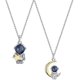 thumbnail image 1 of Astronaut Couple Necklace Titanium Steel Blue Silver Gold Romantic Cute Dainty Love Moon Star Universe Space Astronaut Pendant Necklace for Coupl, 1 of 5