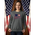 thumbnail image 2 of Merica Heart Sunglasses Sweatshirt Women -Image by Shutterstock, Female x-Large, 2 of 4