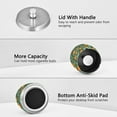 thumbnail image 3 of Yayeee Ashtray with Lid for Cigarette Smokeless Stainless Steel Home Ash Holder, Orange Tree Pattern, 3 of 7