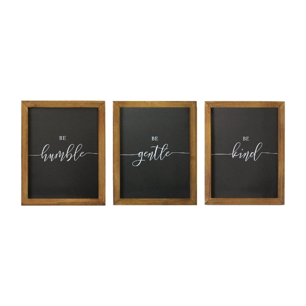 Stratton Home Decor Set of 3 "Be" Wall Art - Walmart.com - Walmart.com