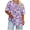 #155-Purple, variant on Craaazy Women's Fashion Plus Size Oversized Colorful Print Crew Neck Short Sleeve T-Shirt for Daily Wear Gifts