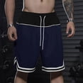 thumbnail image 6 of Maqroz Mens Basketball Shorts Athletic Gym Training Shorts with Pockets Striped Elastic Waist Drawstring Sportswear Running Workout Active Summer Casual Short Pants, 6 of 6