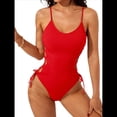 thumbnail image 1 of Traje de Baño de una Pieza para Mujer Traje de Baño de una Pieza con Abertura Alta para Mujer Traje de Baño de una Pieza Rojo M, 1 of 7