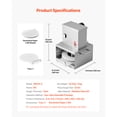 thumbnail image 2 of KFFKFF Electric Pizza Dough Press Machine, 6-Inch Pastry Press Plate, Stainless Steel Bread Presser, Adjustable Thickness Forming Tool for Commercial Use, Includes 100 Pcs Parchment Paper, 2 of 9