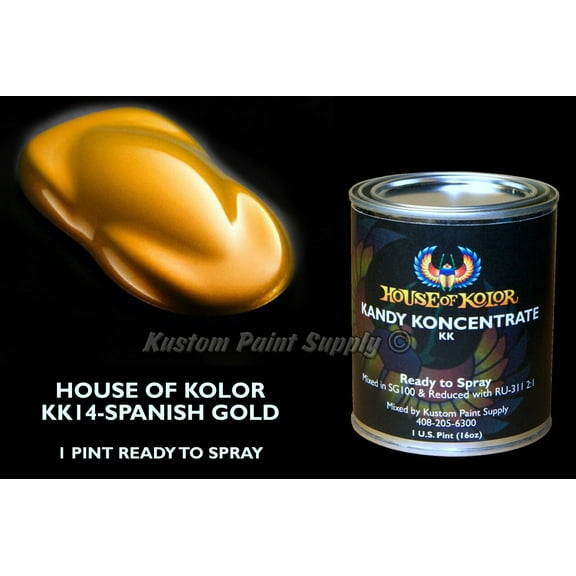 Spanish Gold Kandy KK14 House of Kolor 1 Pint Can Ready To Spray