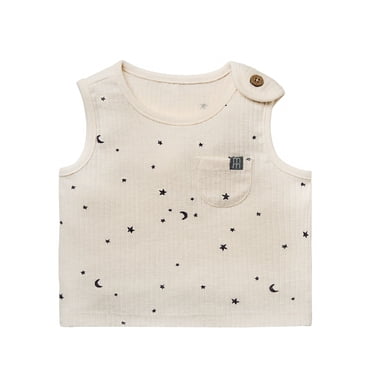 Modern Moments by Gerber Baby Neutral Organic Tank Top With Pocket, Sizes 0/3 Months - 24 Months