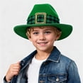 thumbnail image 2 of St Patricks Day Hat Green Top Hat St. Patrick's Day Hats for Men Stovepipe Tall Hats, 2 of 8