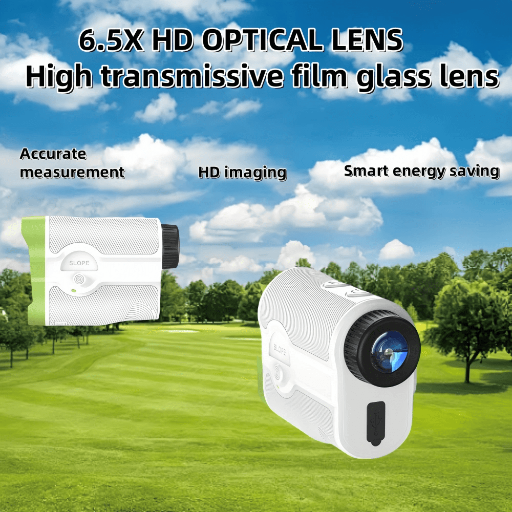 Golf Rangefinder with Magnet, Slope Switch for Tournament Legal, Flagpole Lock and Vibration, 1000 Yards Rechargeable Range Finder for Golfing