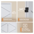 thumbnail image 2 of Jostyle 6 Panel Room Divider Privacy Screen with Storage Shelves - Foldable Partition with Natural Paulownia Wood Frame for Living Room, Bedroom, Office White, 2 of 10