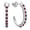 Red Diamond, variant on Collection 0.15 CT Round Red Diamond J Shaped Hoop Earrings for Women, Sterling Silver