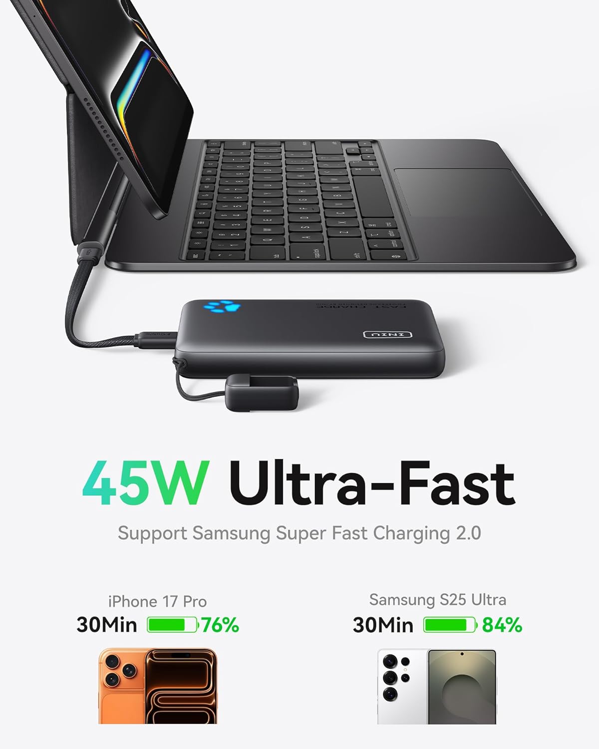 INIU 45W Fast Charging Portable Charger photo 6