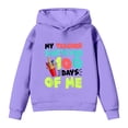 thumbnail image 7 of IWRICH My Teacher Survived 100 Days of Me Hoodies for Boys Girls Long Sleeve Lined Hooded Sweatshirts Cute Tops,Size 2-14 Years Purple 110, 7 of 7